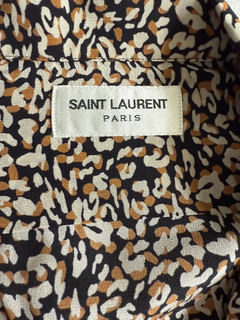 Yves Saint Laurent Saint Laurent Leopard Print Silk Shirt Size US M / EU 48-50 / 2 - 2 Thumbnail