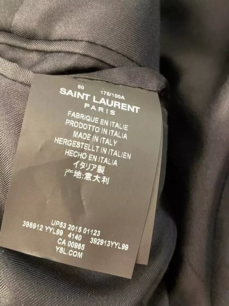 Saint Laurent Paris Saint Laurent Dark Blue Tuxedo Set Size US 31 - 6 Thumbnail