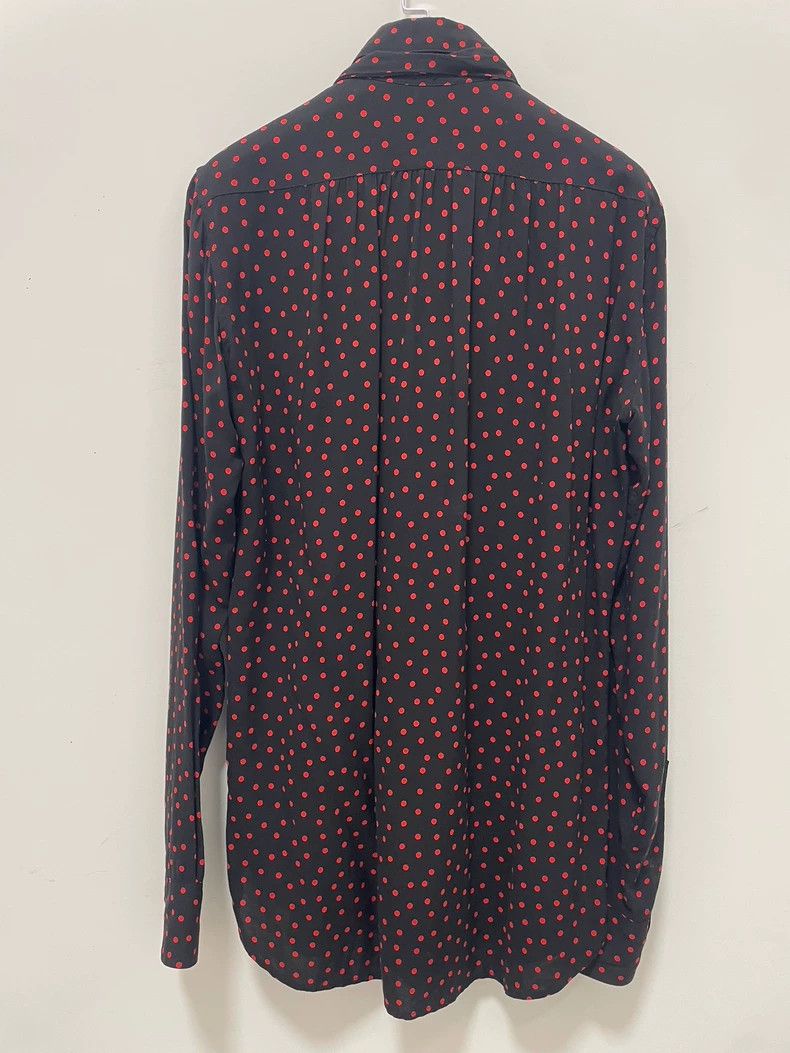 Saint Laurent Paris Saint Laurent Polka Dot Bow Tie Shirt Size US M / EU 48-50 / 2 - 2 Thumbnail