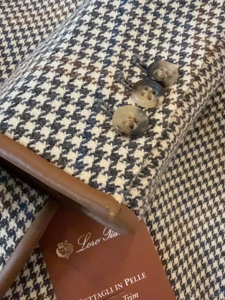 Loro Piana Loro Piana Houndstooth Wool Blazer Size US L / EU 52-54 / 3 - 8 Thumbnail