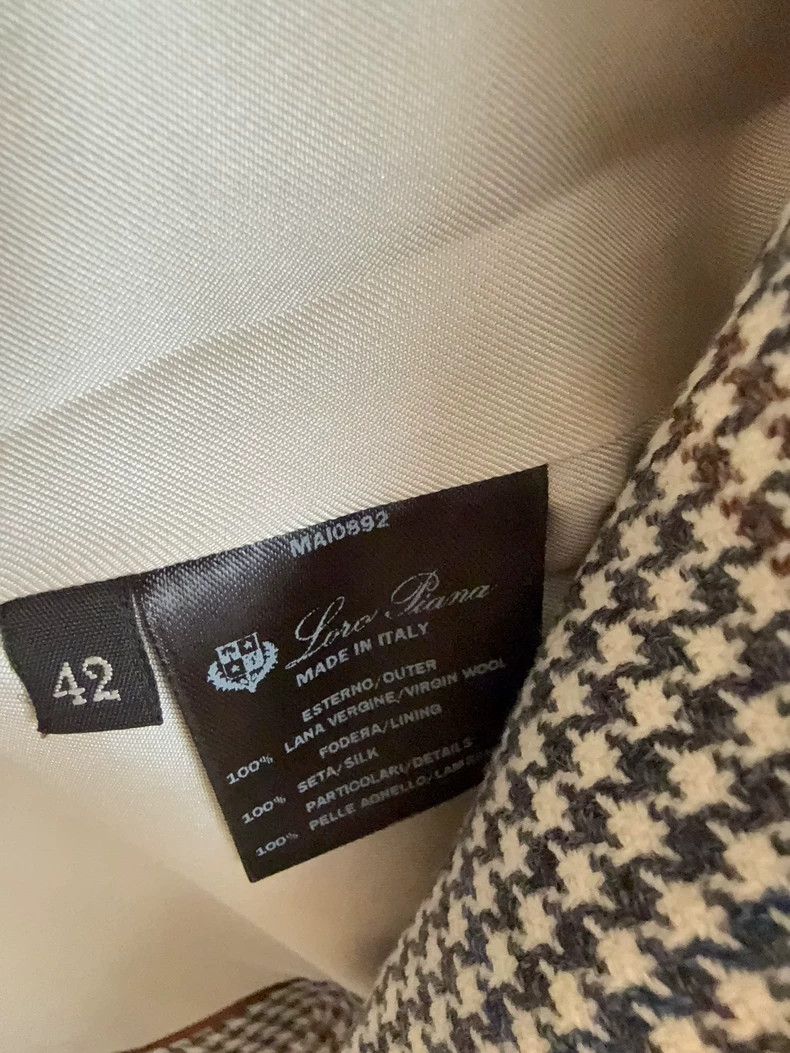 Loro Piana Loro Piana Houndstooth Wool Blazer Size US L / EU 52-54 / 3 - 7 Thumbnail