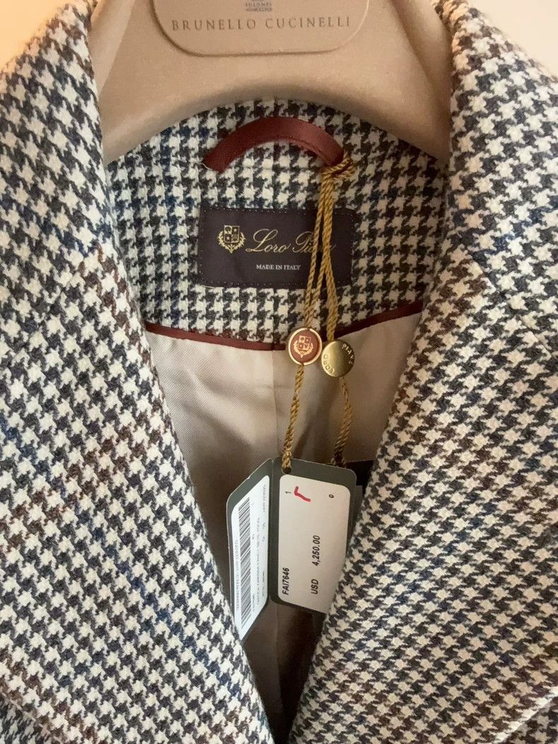 Loro Piana Loro Piana Houndstooth Wool Blazer Size US L / EU 52-54 / 3 - 6 Thumbnail