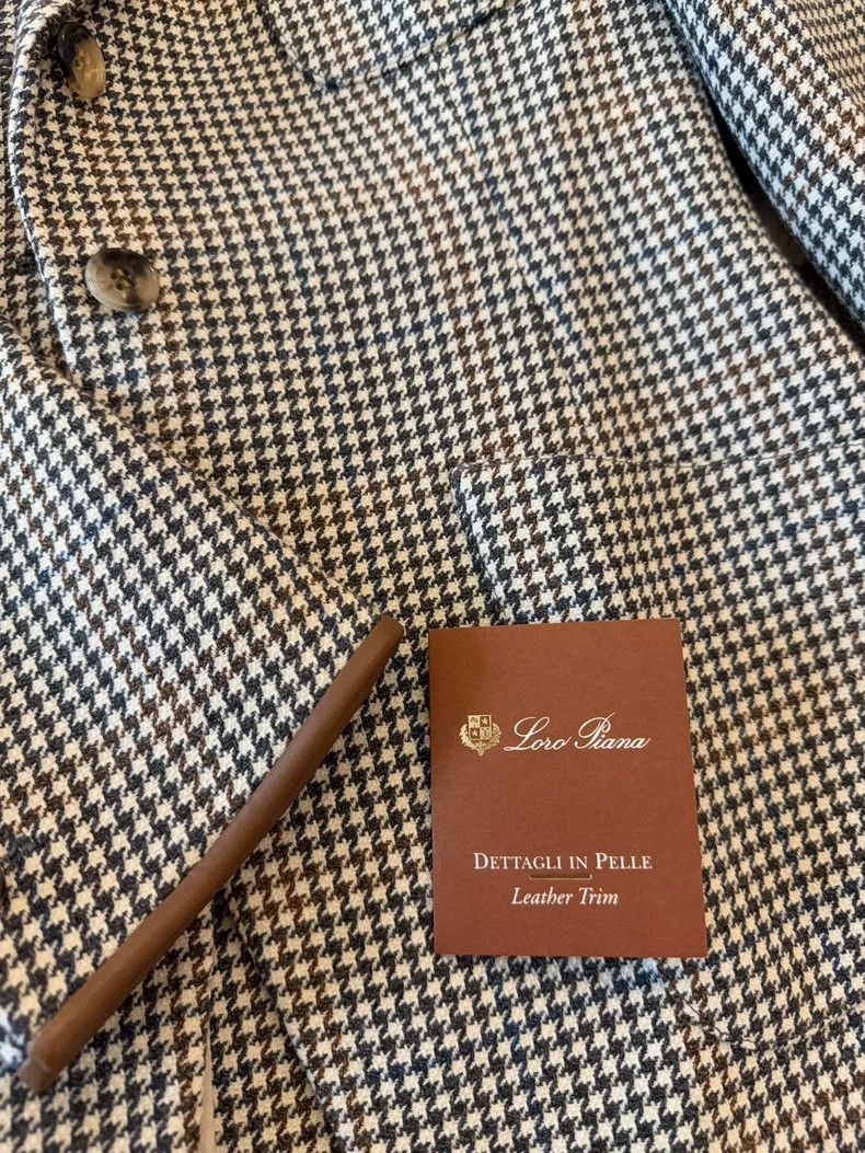 Loro Piana Loro Piana Houndstooth Wool Blazer Size US L / EU 52-54 / 3 - 5 Thumbnail
