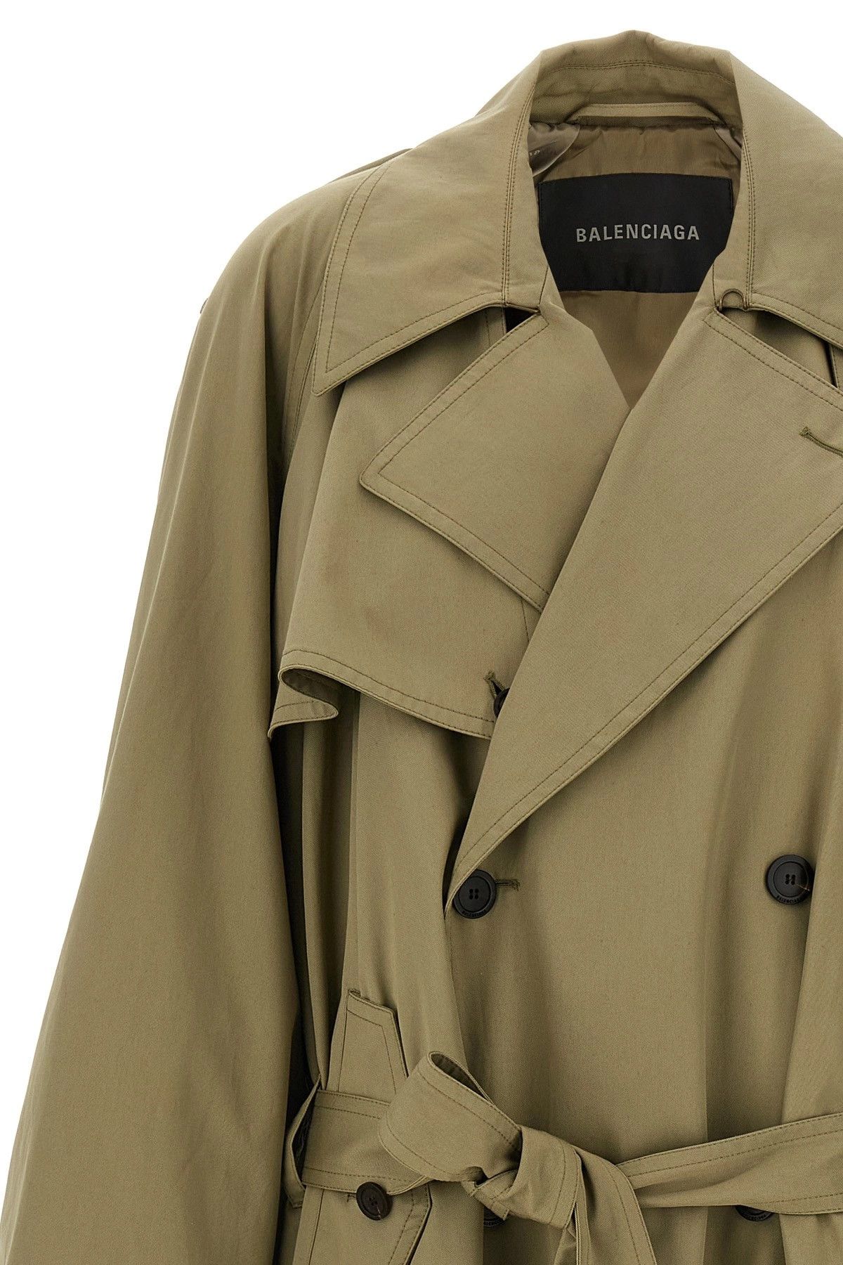Balenciaga 'Draped Neck' trench coat Size XS / US 0-2 / IT 36-38 - 3 Thumbnail