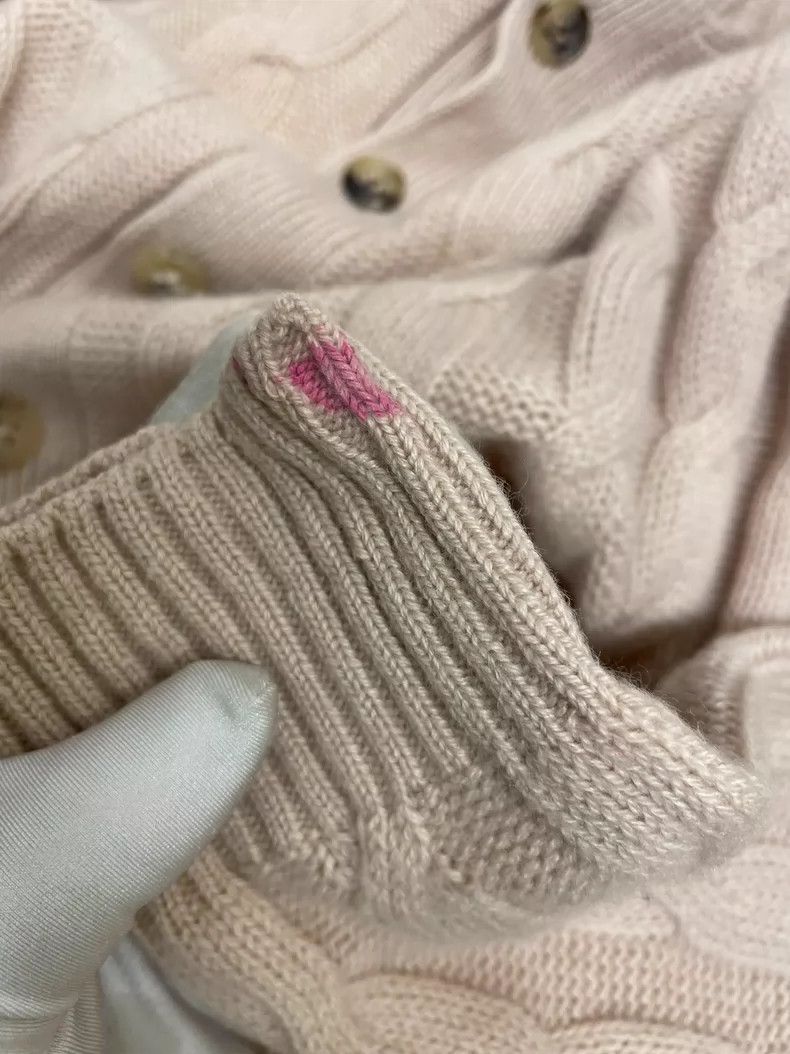 Loro Piana Loro Piana Pink Cashmere Cable Knit Cardigan Size US S / EU 44-46 / 1 - 8 Thumbnail