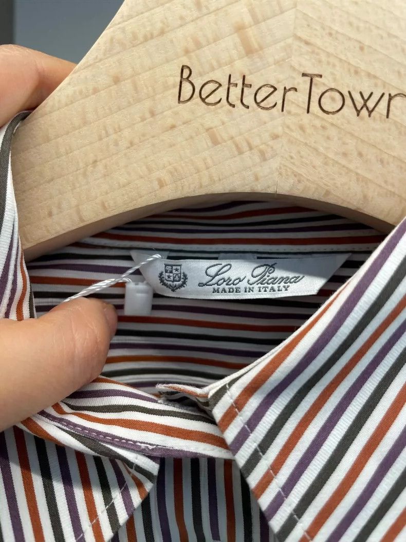 Loro Piana Loro Piana Striped Cotton Button-Up Shirt Size US M / EU 48-50 / 2 - 2 Thumbnail