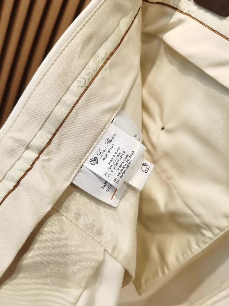 Loro Piana Loro Piana Carlo Men's White Trousers Size US 34 / EU 50 - 6 Thumbnail