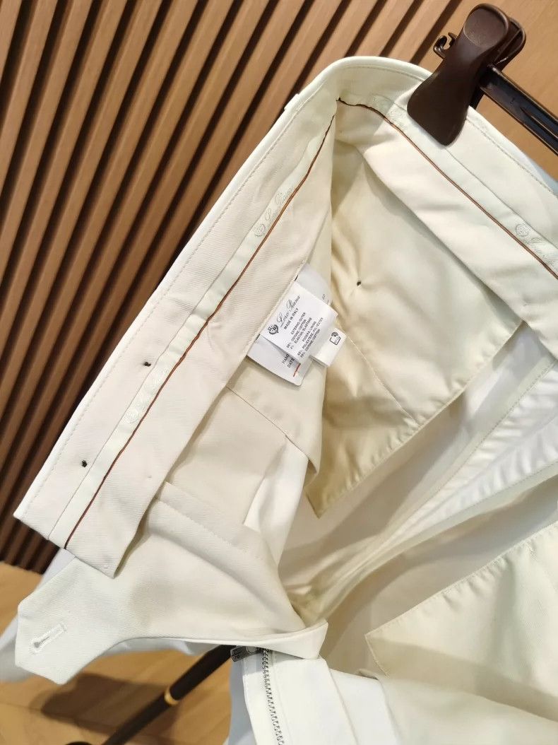 Loro Piana Loro Piana Carlo Men's White Trousers Size US 34 / EU 50 - 3 Thumbnail