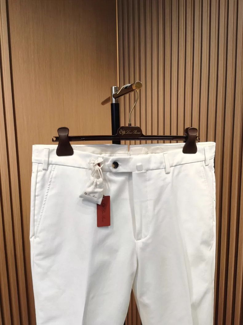 Loro Piana Loro Piana Carlo Men's White Trousers Size US 34 / EU 50 - 4 Thumbnail