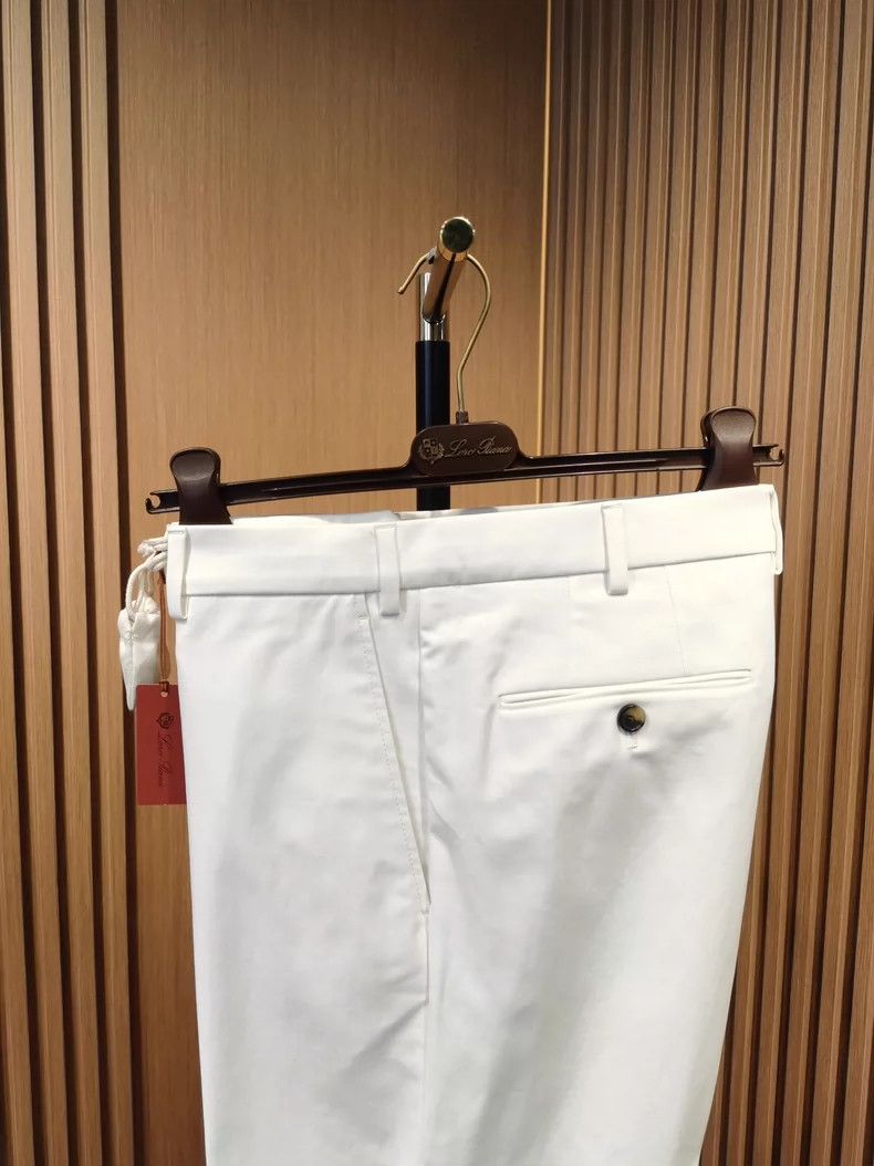 Loro Piana Loro Piana Carlo Men's White Trousers Size US 34 / EU 50 - 2 Thumbnail