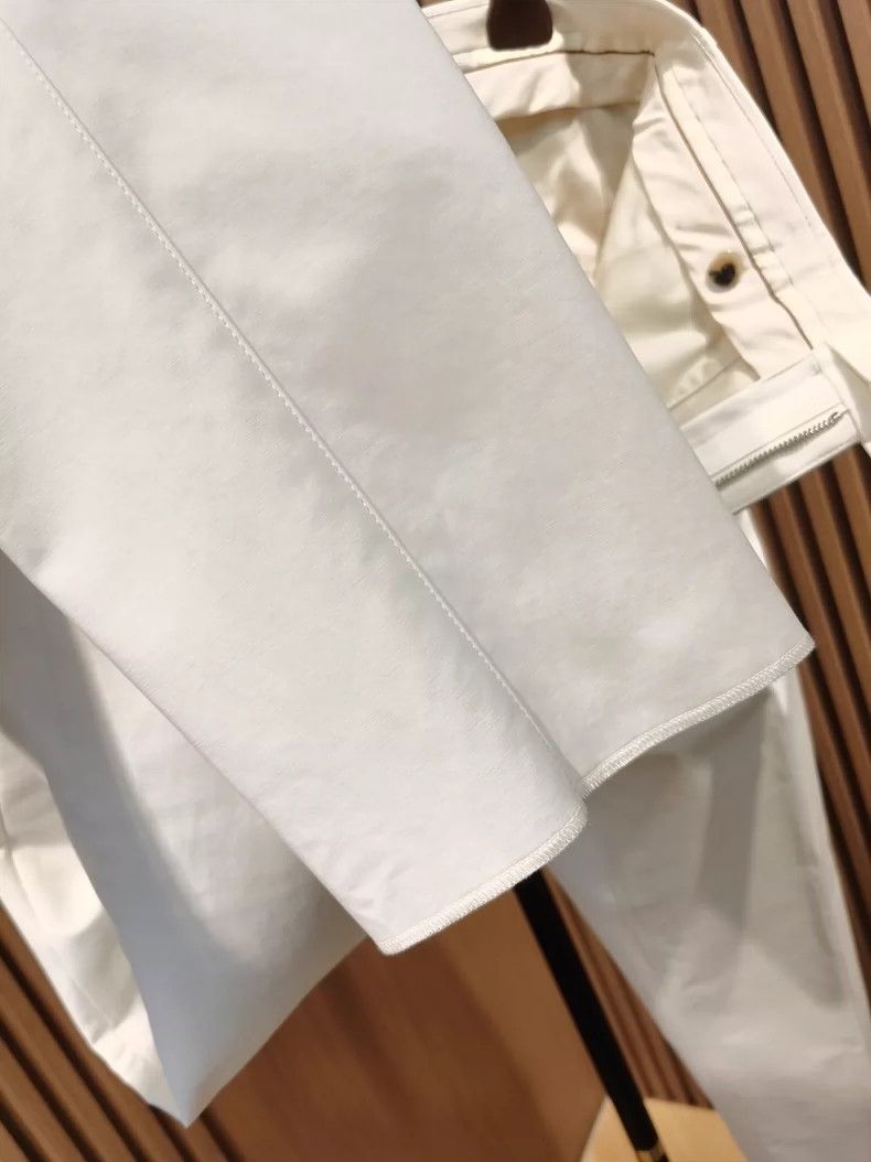 Loro Piana Loro Piana Carlo Men's White Trousers Size US 34 / EU 50 - 7 Thumbnail