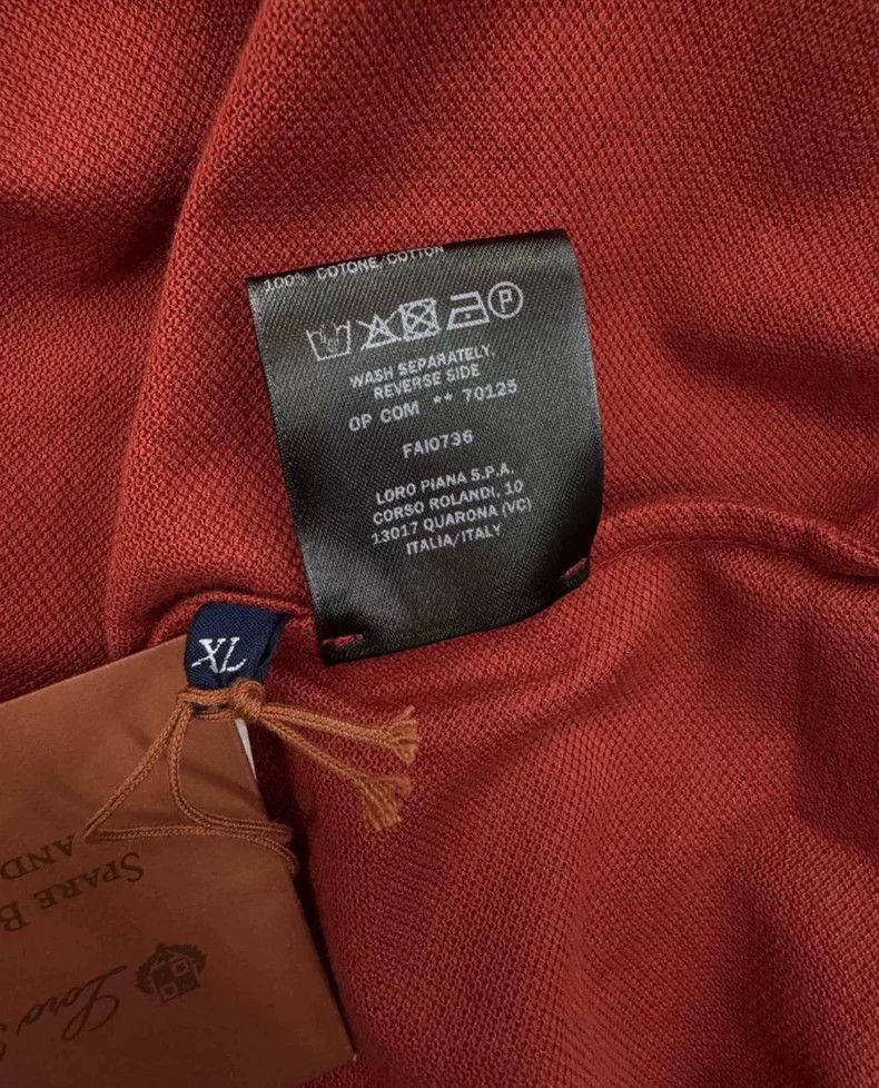 Loro Piana Loro Piana Red Striped Short Sleeve Polo - dmc Size US XL / EU 56 / 4 - 6 Thumbnail