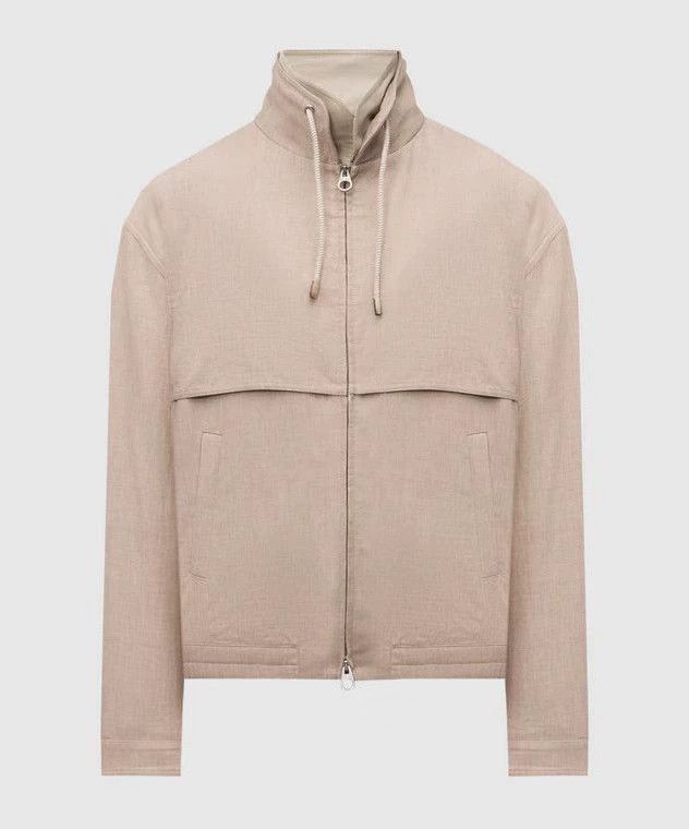 Loro Piana Loro Piana Beige Linen Bomber Jacket - dmc Size US M / EU 48-50 / 2 - 9 Thumbnail