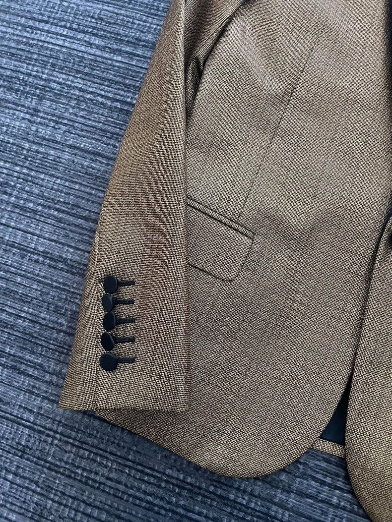 Saint Laurent Paris Saint Laurent Gold Thread Shawl Collar Blazer - dmc Size US M / EU 48-50 / 2 - 3 Thumbnail
