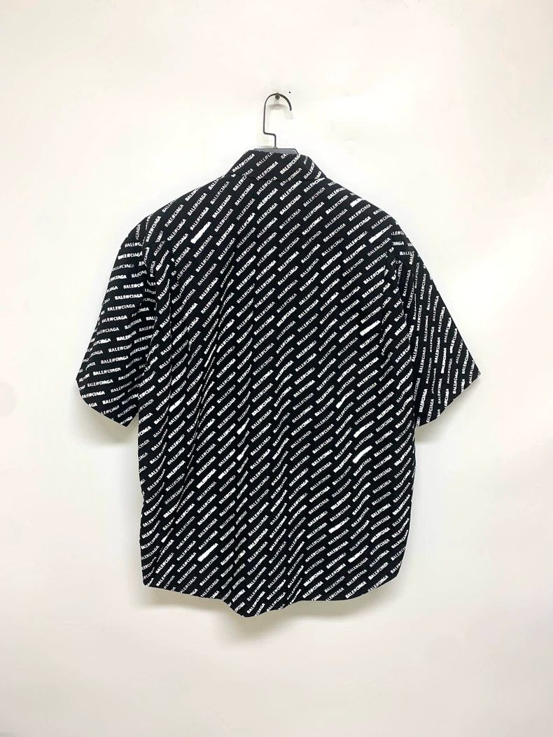 Balenciaga Balenciaga Logo Print Short Sleeve Shirt - dmc Size US M / EU 48-50 / 2 - 2 Thumbnail
