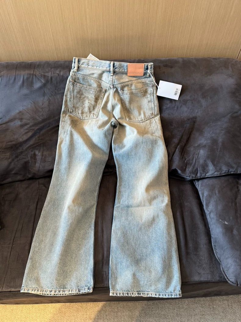 Acne Studios Acne Studios Distressed Wide-Leg Jeans - dmc Size US 26 / EU 42 - 2 Thumbnail