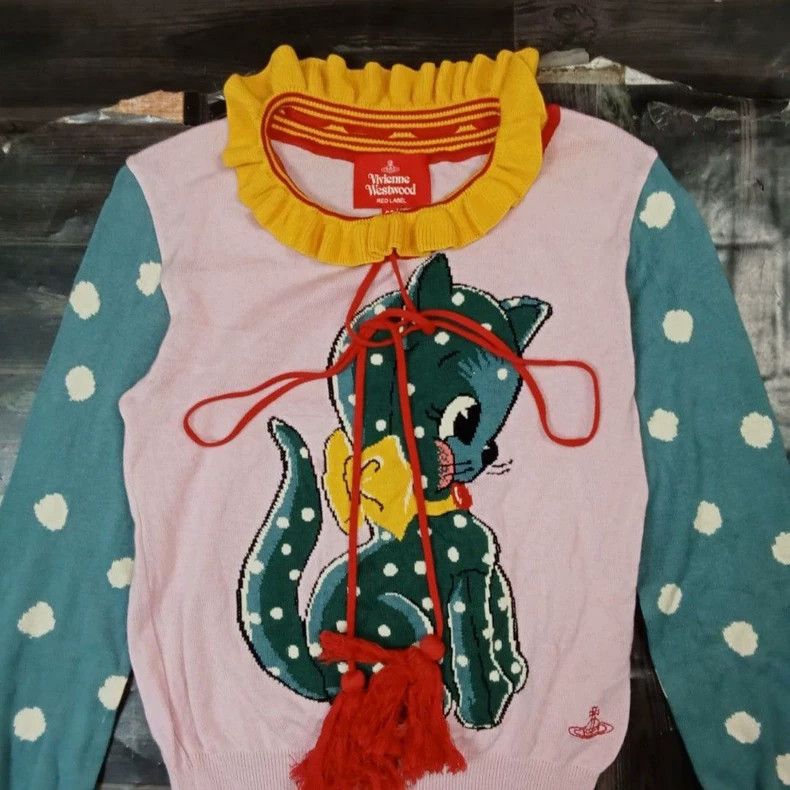 Vivienne Westwood Vivienne Westwood Vintage Cat Knit Top - dmc Size US M / EU 48-50 / 2 - 2 Thumbnail