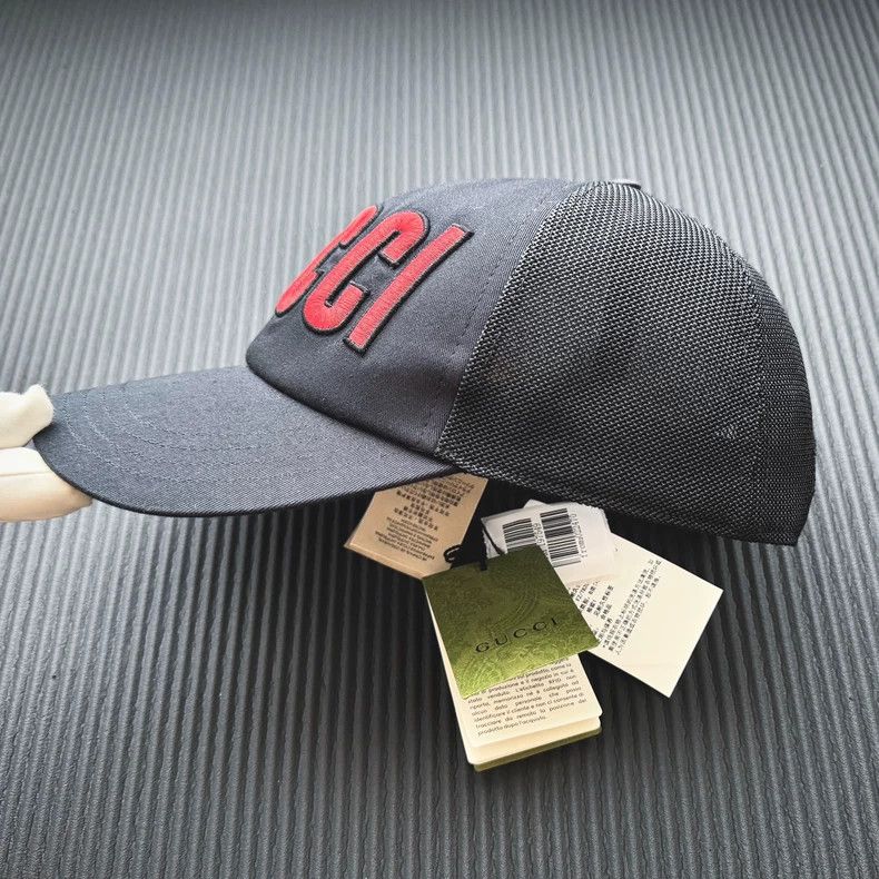 Gucci Gucci Embroidered Logo Black Baseball Cap - dmc Size ONE SIZE - 3 Thumbnail