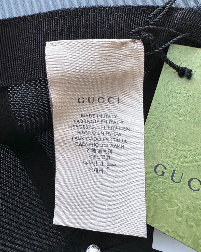 Gucci Gucci Embroidered Logo Black Baseball Cap - dmc Size ONE SIZE - 8 Thumbnail