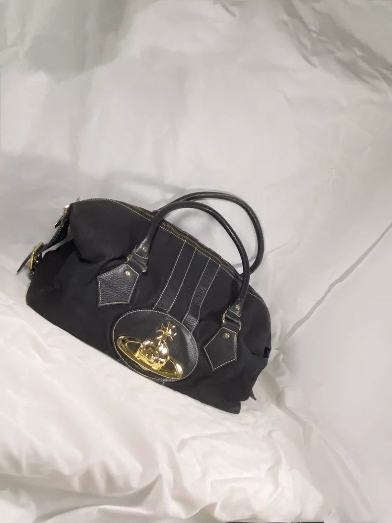 Vivienne Westwood Vivienne Westwood Boston Bag with Saturn Logo - dmc Size ONE SIZE - 4 Thumbnail