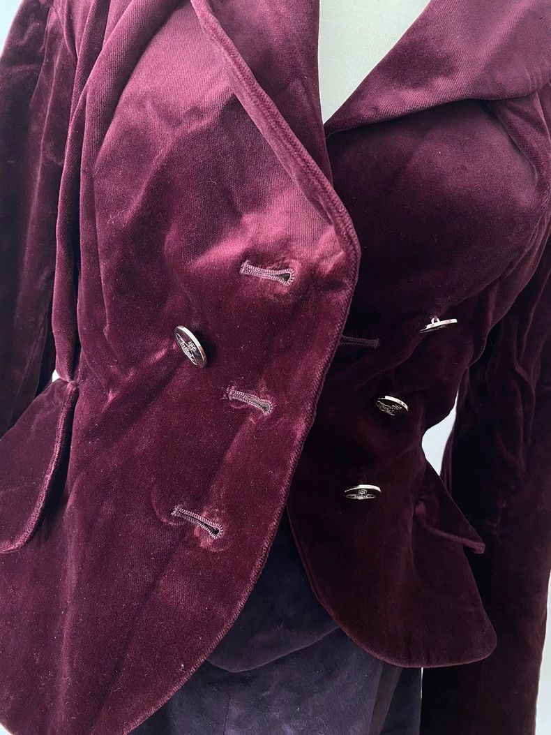 Vivienne Westwood Vivienne Westwood Burgundy Velvet Blazer - dmc Size M / US 6-8 / IT 42-44 - 4 Thumbnail