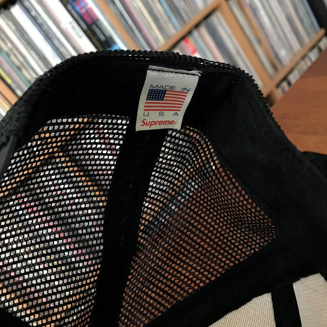 Supreme Supreme Black Cat Military Mesh Back Trucker Hat FW13 