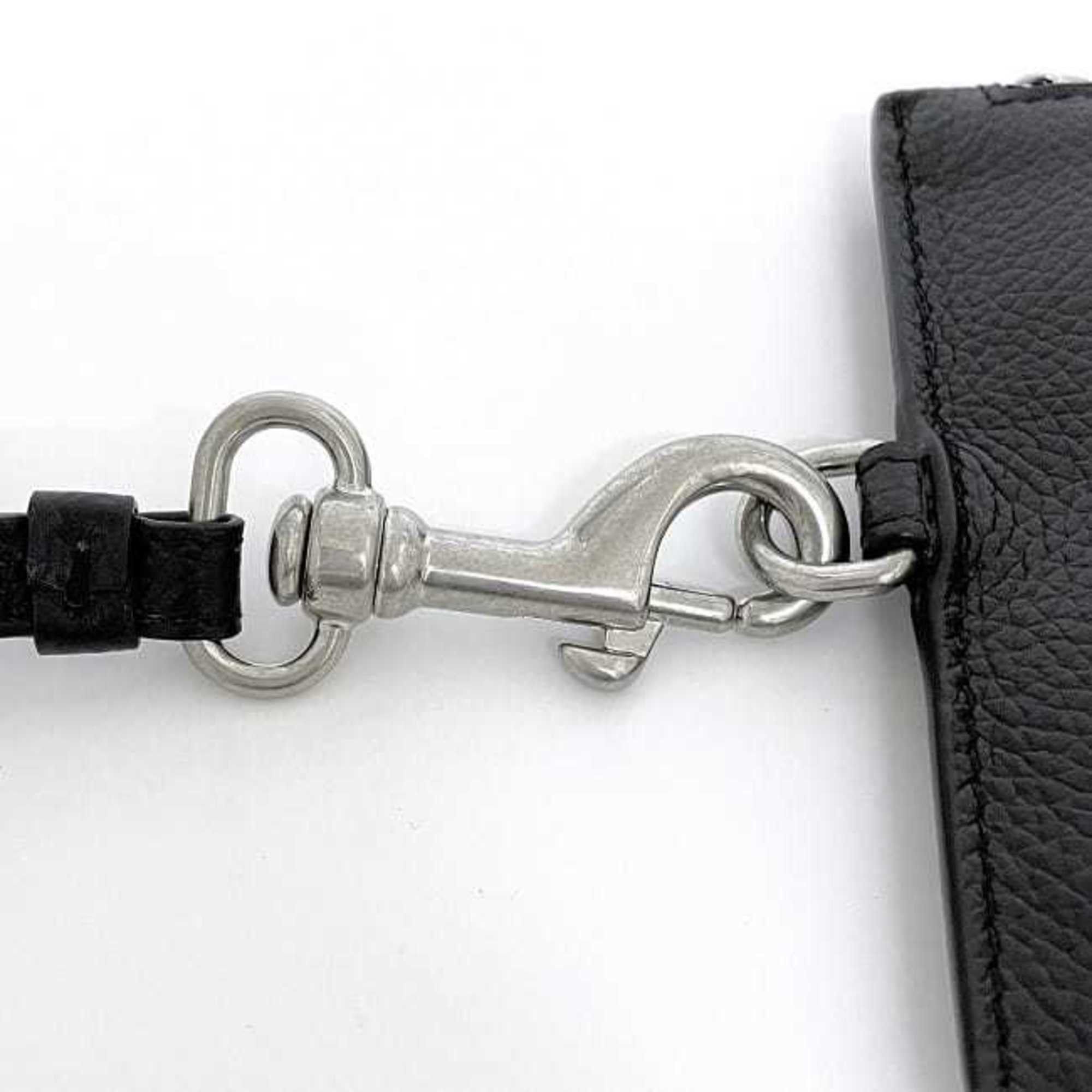 Balenciaga Balenciaga Pass Case ec-23506 Black 616015 Leather 1063 T 584046 BALENCIAGA Card Pouch Coin with Strap for Men and Women Size ONE SIZE - 6 Thumbnail