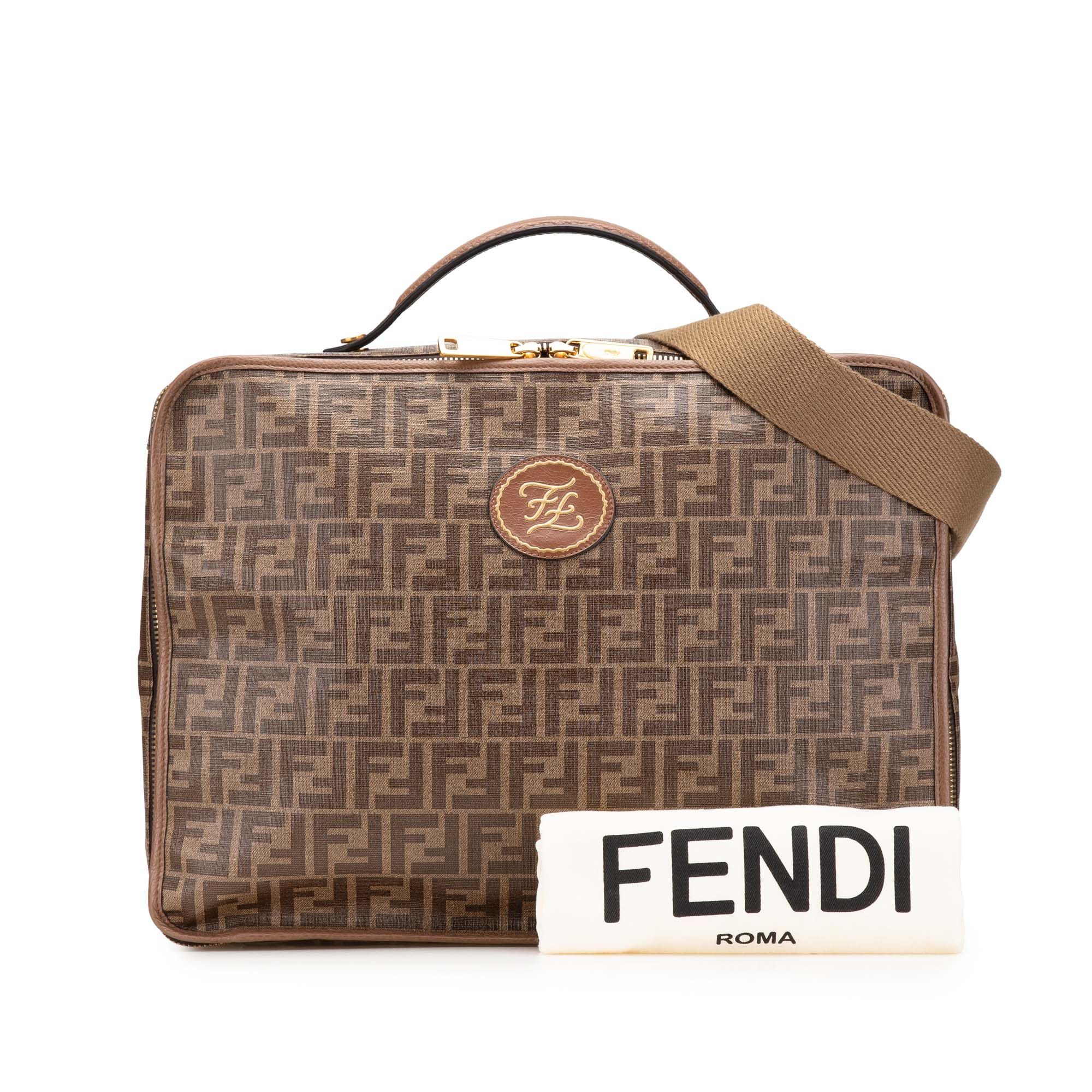 Fendi Fendi Zucca Coated Canvas Karligraphy Travel Bag Size ONE SIZE - 13 Thumbnail