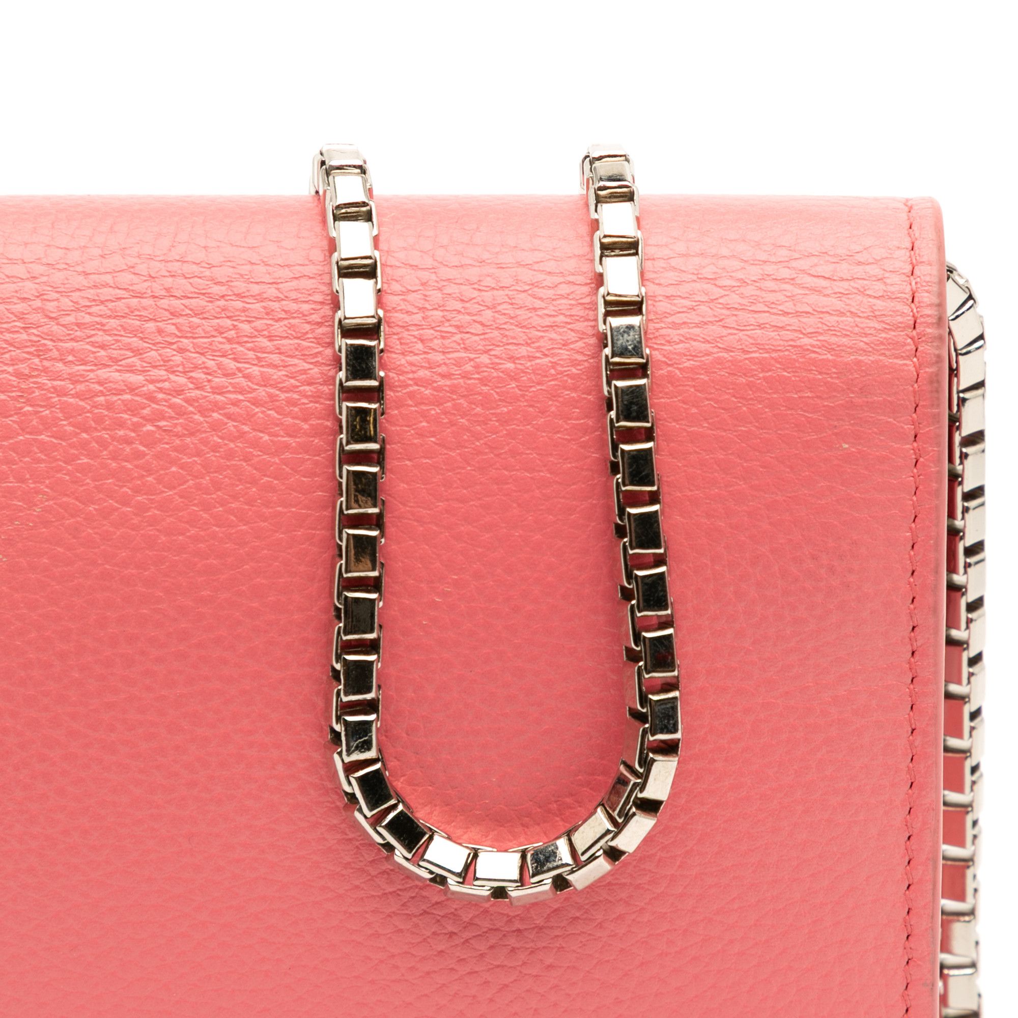Balenciaga Balenciaga Grained Calfskin Motocross Classic Wallet on Chain Size ONE SIZE - 9 Thumbnail