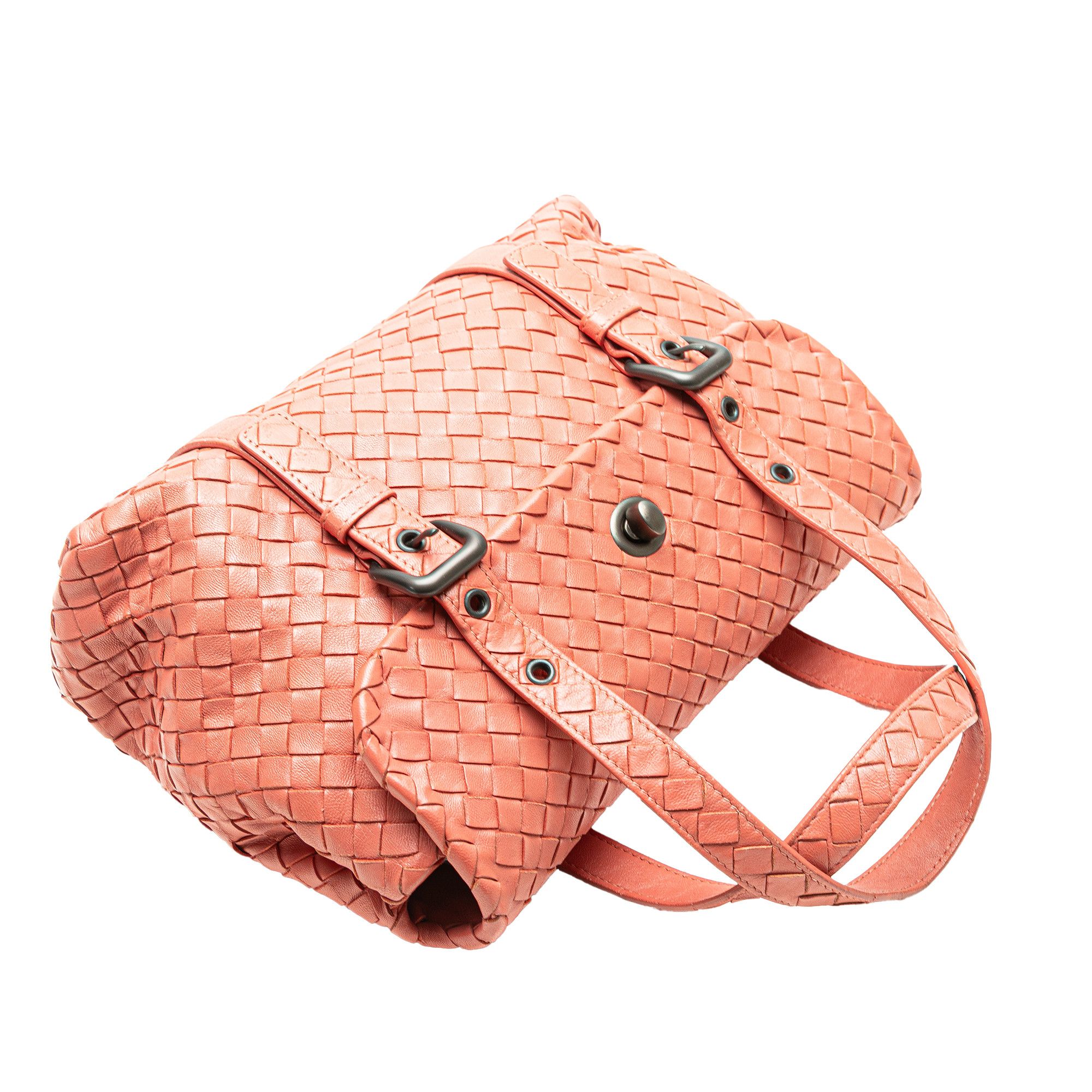 Bottega Veneta Bottega Veneta Leather Intrecciato Flap Satchel Size ONE SIZE - 12 Thumbnail