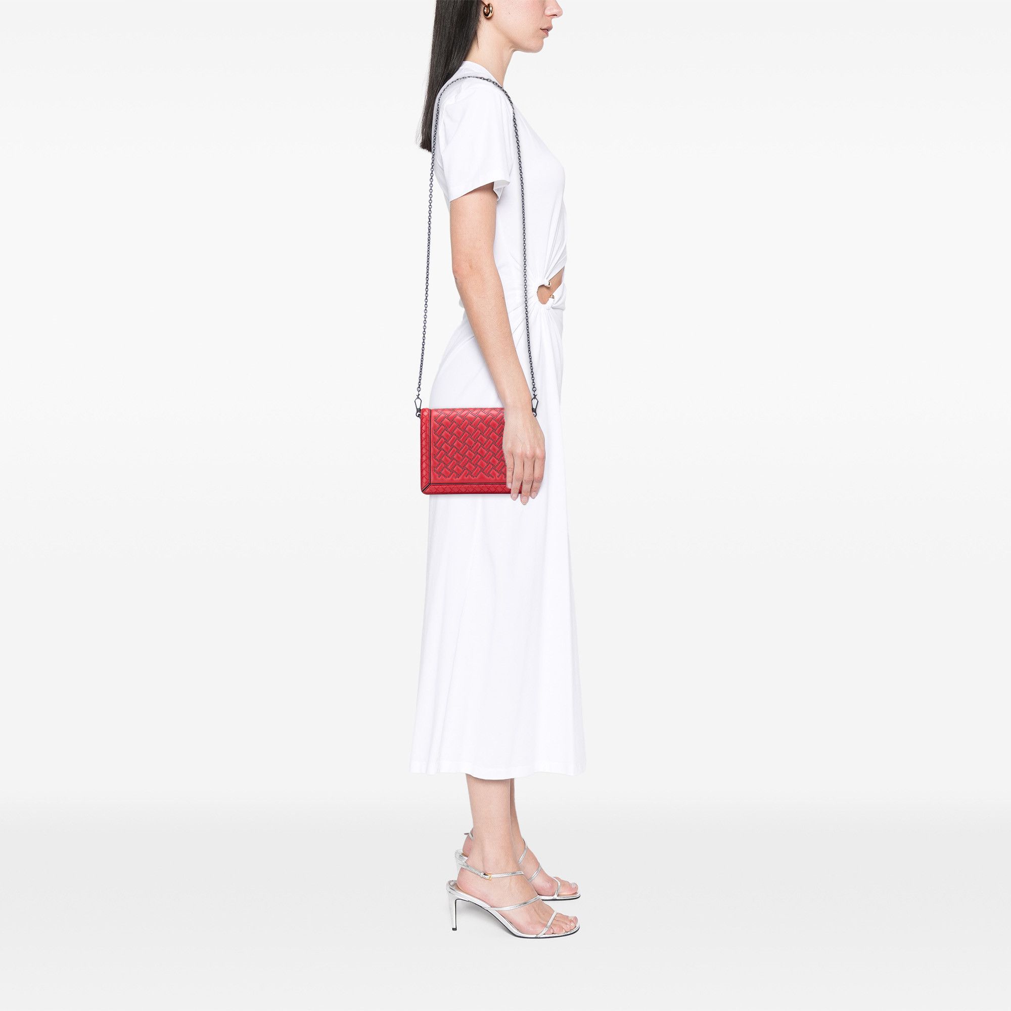 Bottega Veneta Bottega Veneta Nappa Intrecciato Microstud Montebello Crossbody Size ONE SIZE - 10 Thumbnail