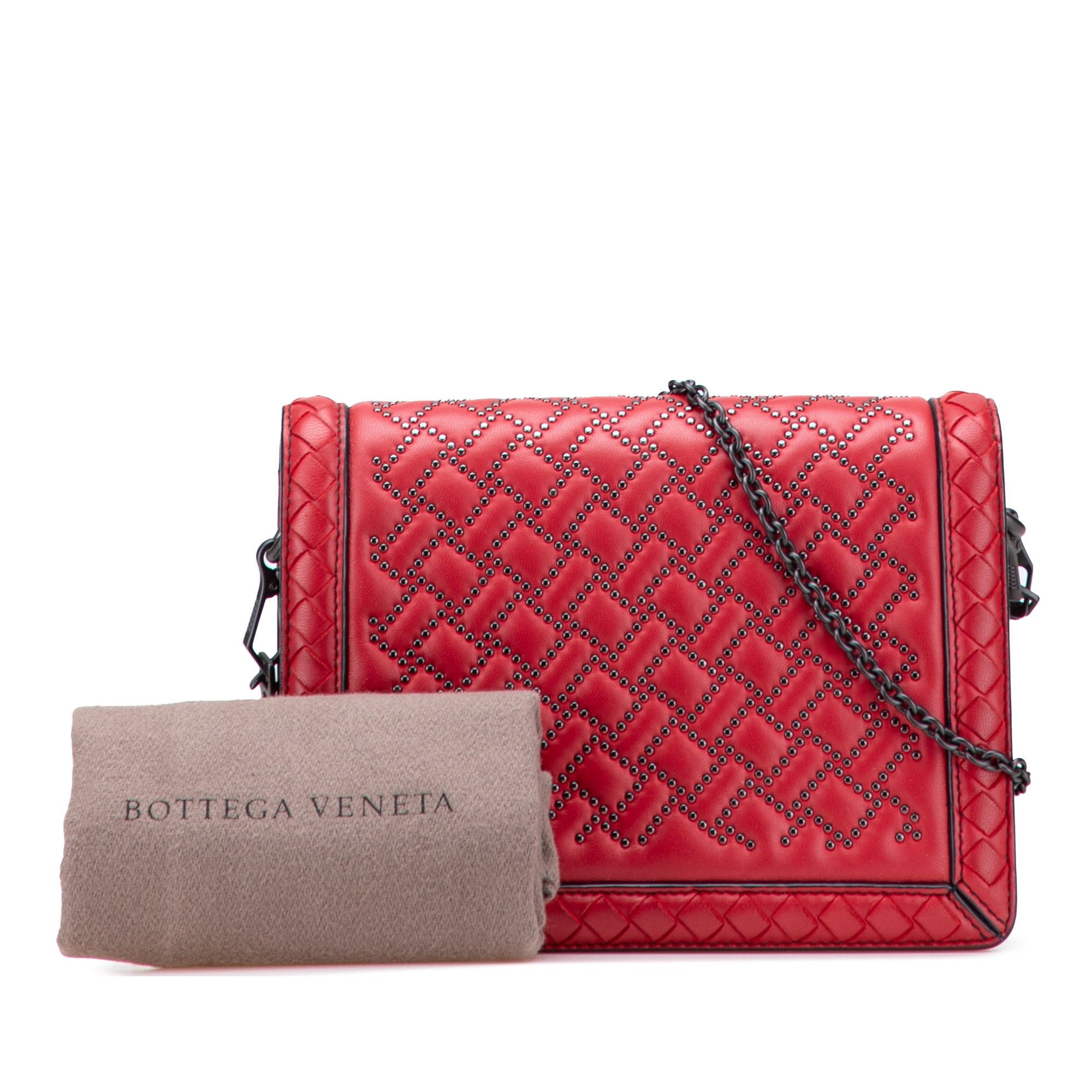 Bottega Veneta Bottega Veneta Nappa Intrecciato Microstud Montebello Crossbody Size ONE SIZE - 11 Thumbnail