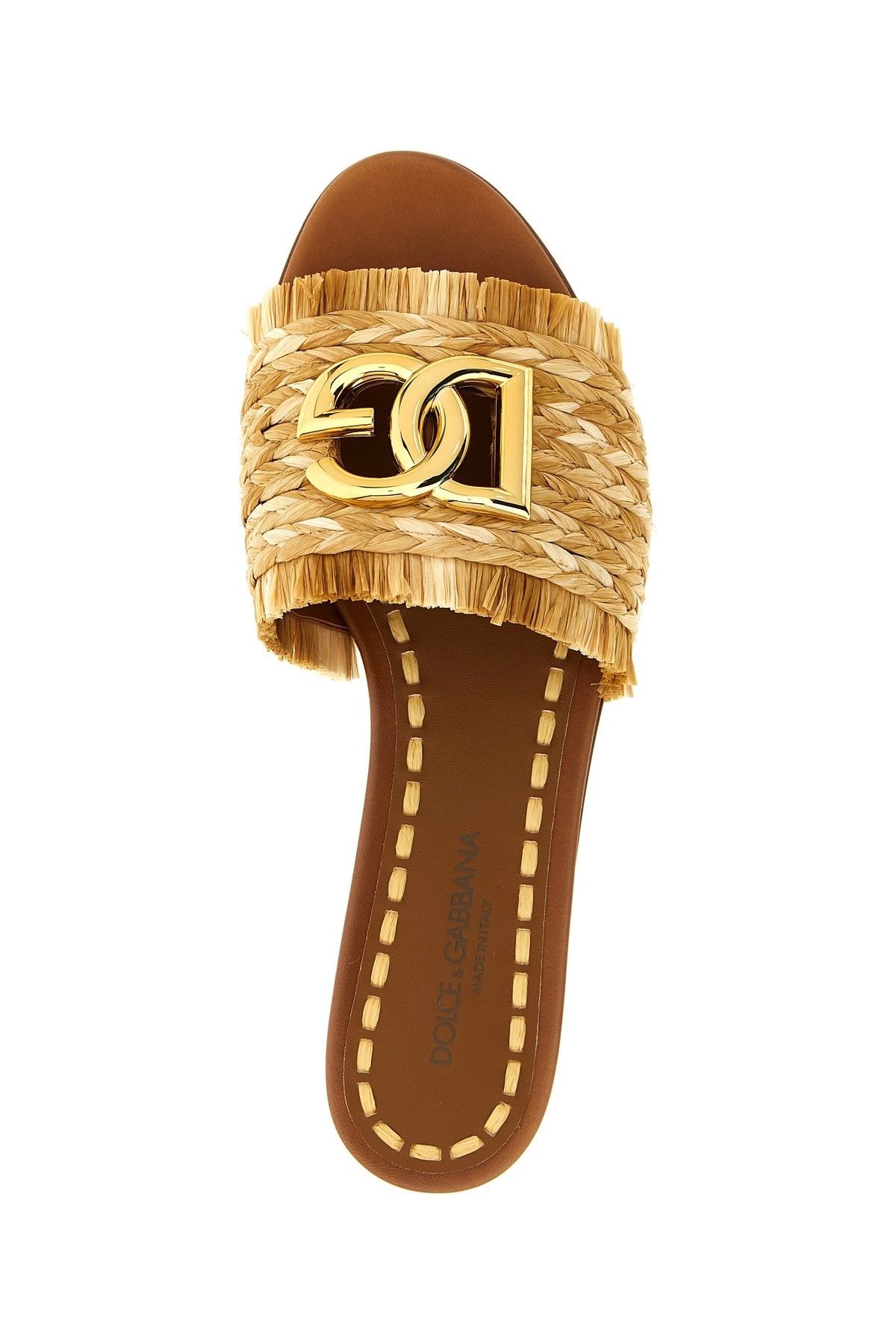 Dolce & Gabbana Raffia braid slides Size US 8 / IT 38 - 4 Thumbnail