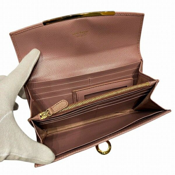 Salvatore Ferragamo Salvatore Ferragamo Salvatore Ferragamo Gancini Leather Wallet Leather Long Wallet 22D150 Size ONE SIZE - 3 Thumbnail