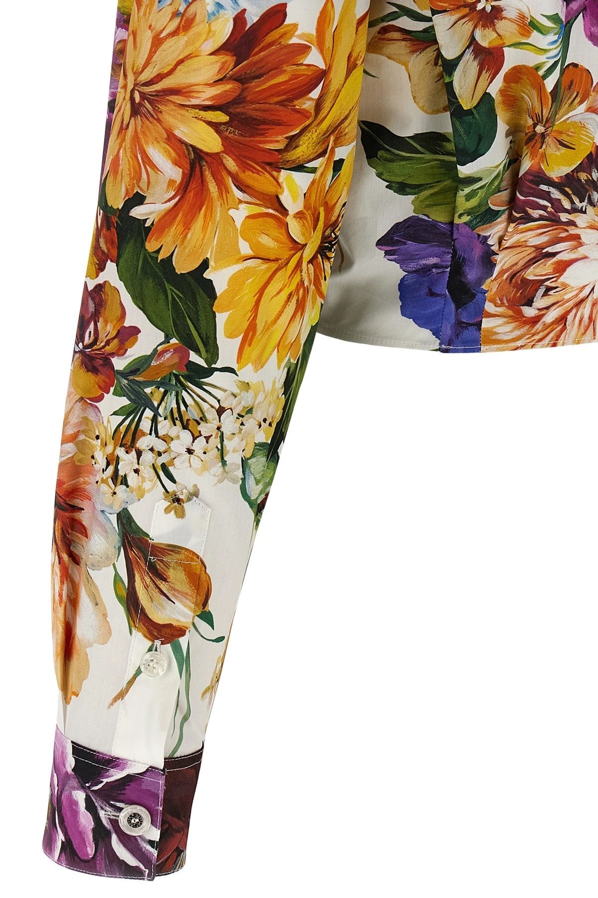 Dolce & Gabbana Floral crop shirt Size S / US 4 / IT 40 - 4 Thumbnail