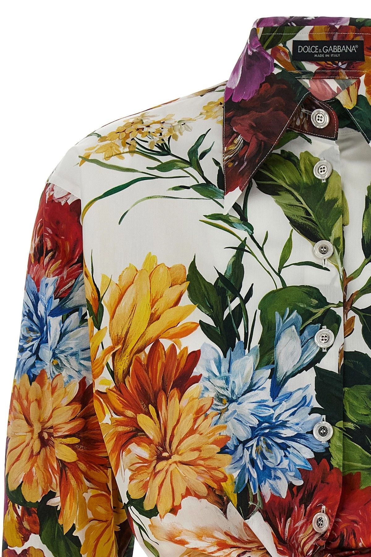 Dolce & Gabbana Floral crop shirt Size S / US 4 / IT 40 - 3 Thumbnail