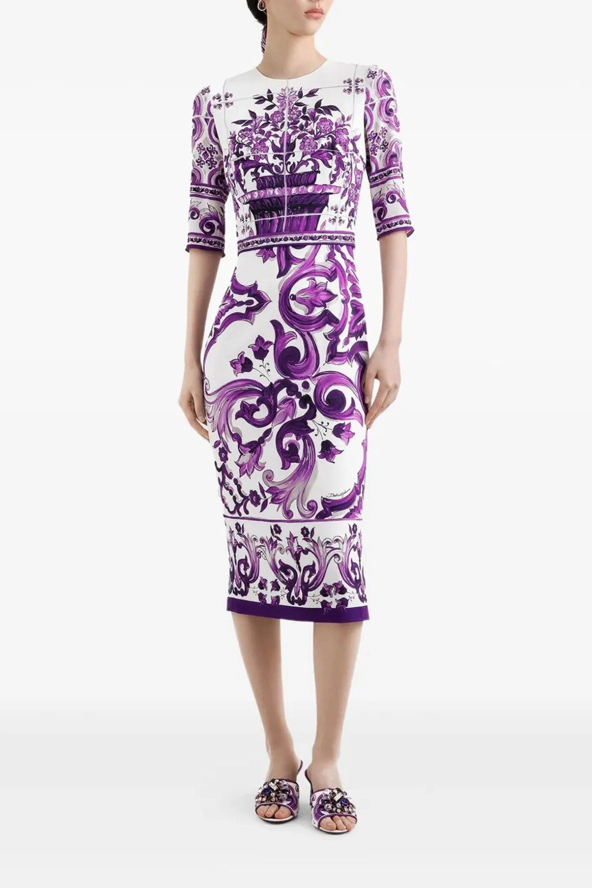 Dolce & Gabbana 'Maiolica' print dress Size XS / US 0-2 / IT 36-38 - 2 Thumbnail