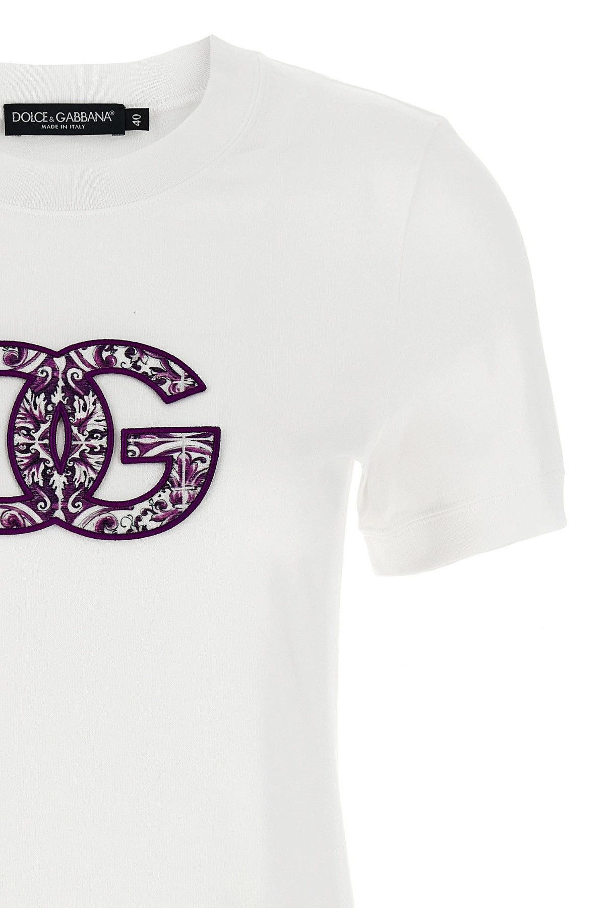 Dolce & Gabbana 'Maiolica' logo patch t-shirt Size S / US 4 / IT 40 - 4 Thumbnail