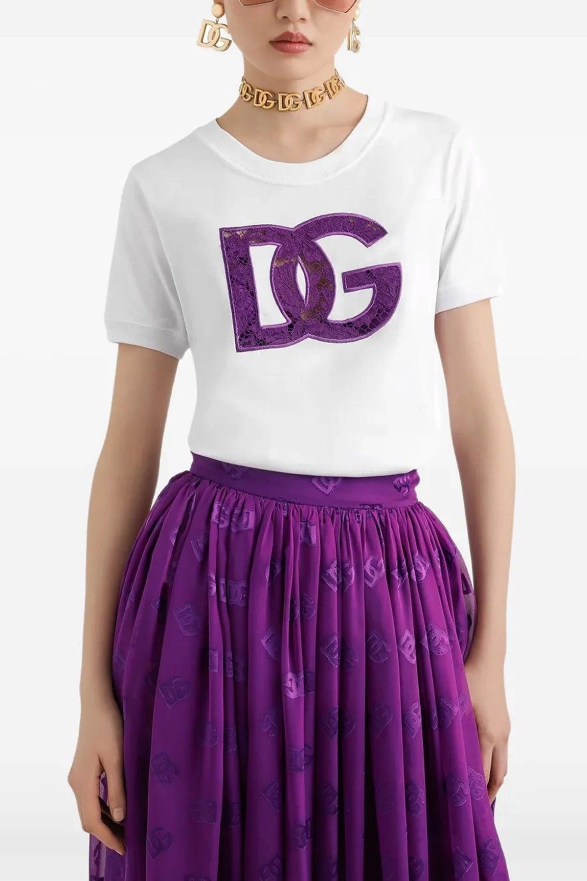 Dolce & Gabbana Lace T-shirt Size M / US 6-8 / IT 42-44 - 2 Thumbnail