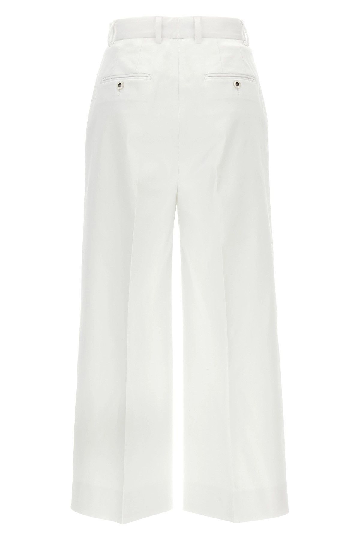 High waist cotton pants
