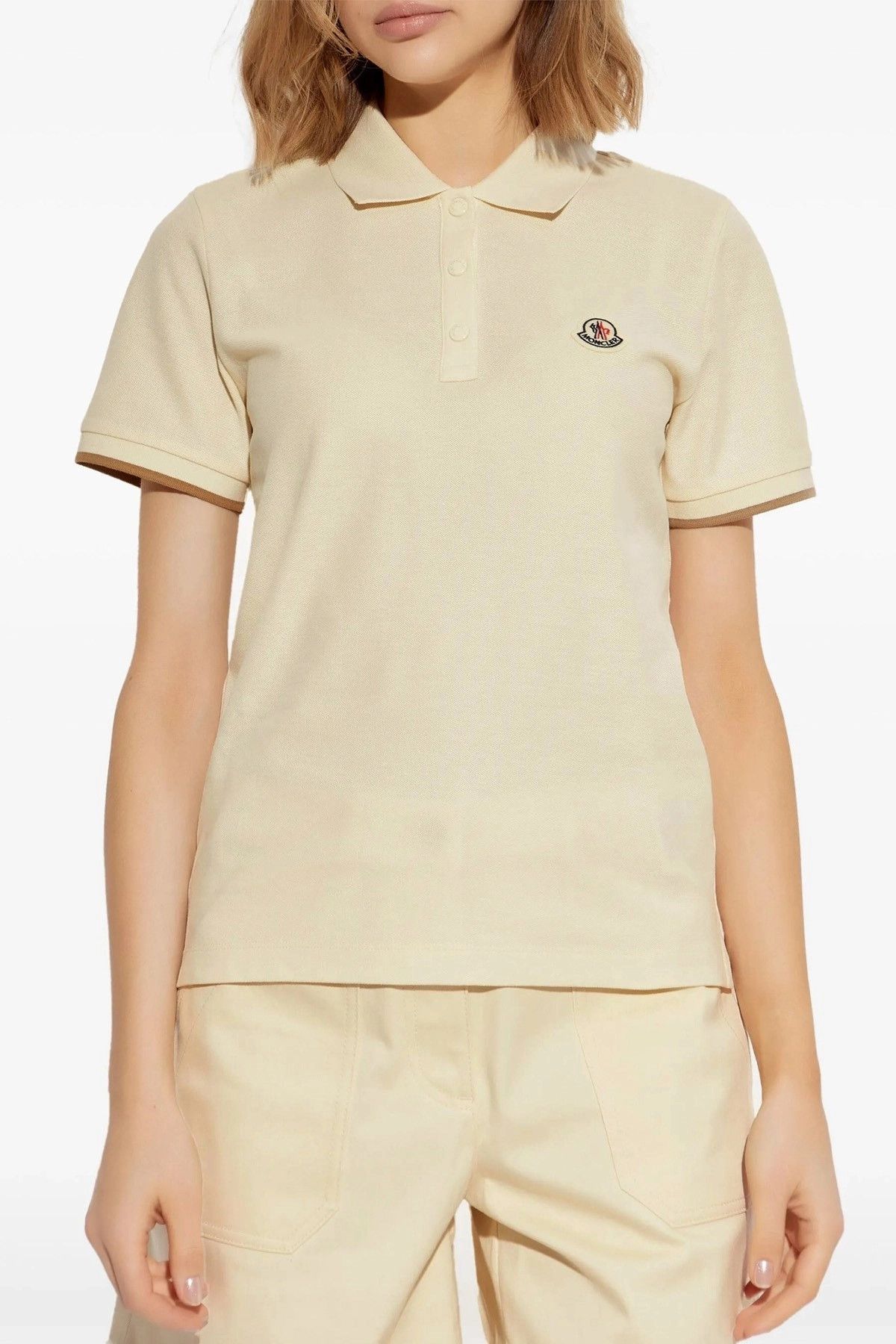 Logo patch polo shirt