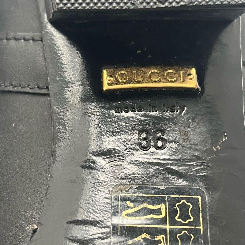 Gucci Gucci Black Leather Ankle Boots Size US 6 / EU 39 - 6 Thumbnail