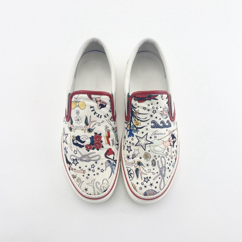Gucci Gucci Graffiti Print Casual Slip-On Shoes Size US 8 / EU 41 - 2 Thumbnail