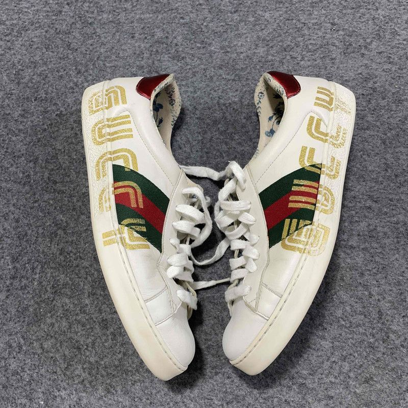 Gucci Gucci Ace Floral Print Casual Sneakers for Men Size US 9 / EU 42 - 7 Thumbnail
