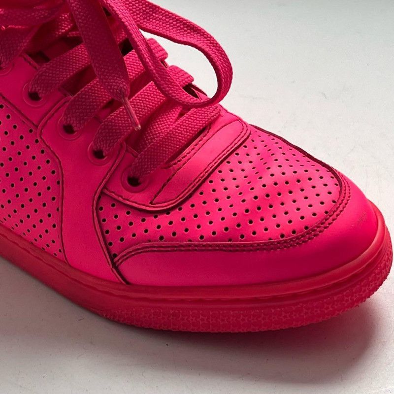 Gucci Gucci High-Top Sneakers in Bright Pink Size US 5.5 / EU 38 - 5 Thumbnail
