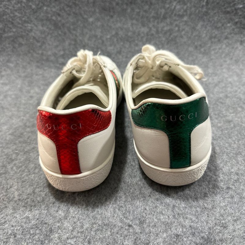 Gucci Gucci Ace Low-Top Leather Sneakers for Men Size US 8.5 / EU 41-42 - 4 Thumbnail