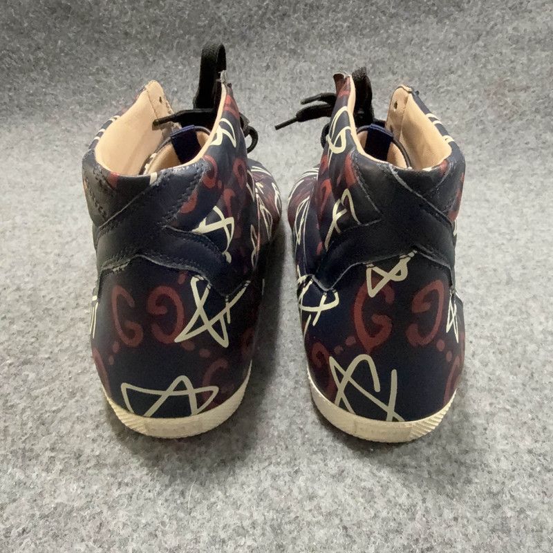 Gucci Gucci Stylish High-Top Leather Sneakers in Blue Size US 10.5 / EU 43-44 - 3 Thumbnail