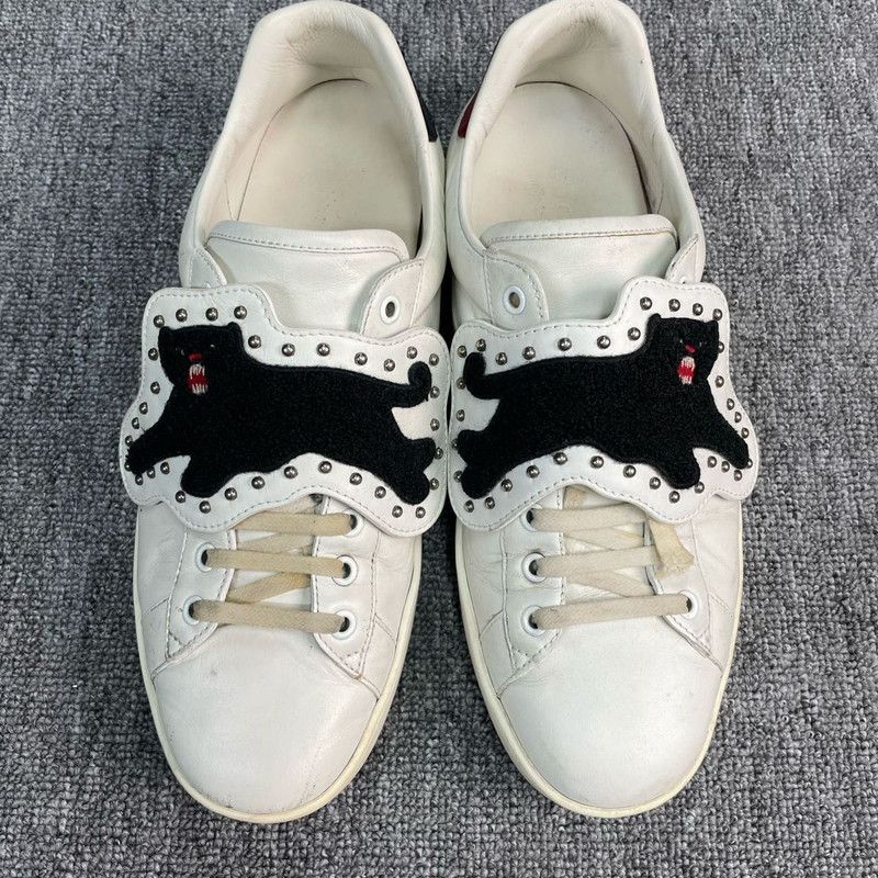 Gucci Gucci White Fashion Trend Leopard Sneakers Size US 9.5 / EU 42-43 - 2 Thumbnail