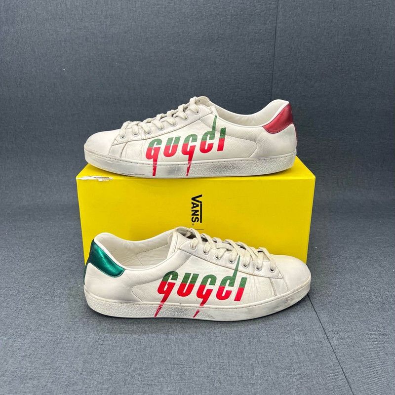 Gucci Gucci ACE Blade Vintage Sneakers for Men Size US 10.5 / EU 43-44 - 5 Thumbnail