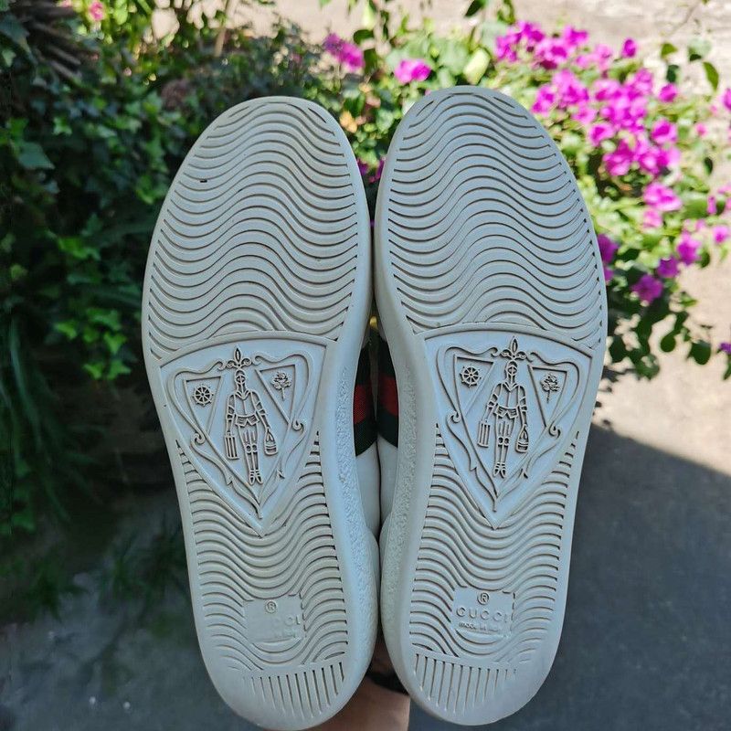 Gucci Gucci Ace Leather Bee Low-Top Sneakers Size US 7.5 / EU 40-41 - 4 Thumbnail